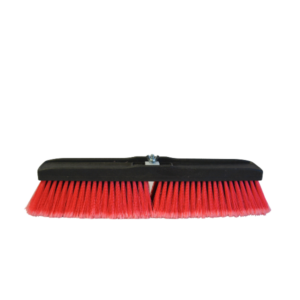 MEDIUM RED BRULON CASING WITH BLACK BRULON BRISTLE CENTER 18" Bruske Floor Brush