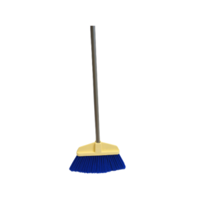 FINE BLUE UNFLAGGED BRISTLE BRUSKE POLY CAP BROOM™ – ideal for sweeping smooth indoor/outdoor surfaces in bakeries, dairies, and food plants.