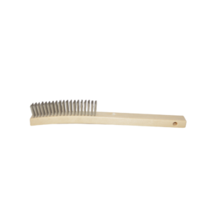 4763-SS-P 14" 4-Rows, Stainless Steel Curved Handle Plastic Block.