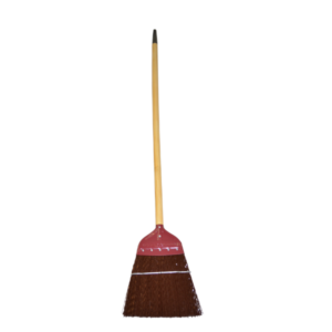 5117 snow broom w/ wood handle and chisel point